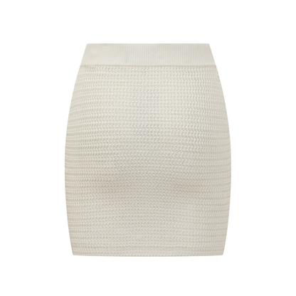 Knit Miniskirt With Logo Details