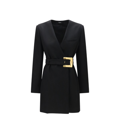 MAYFEYR - Balmain - Grain De Poudre Blazer With Belt - HF1R9462WC09