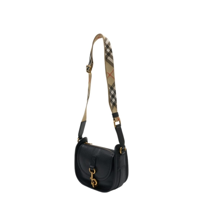 MAYFEYR - Burberry - Black Leather Mini Messenger B Clip Crossbody Bag - 8120693A1189