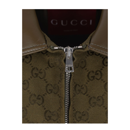 GG Canvas Jacket in Forest Green