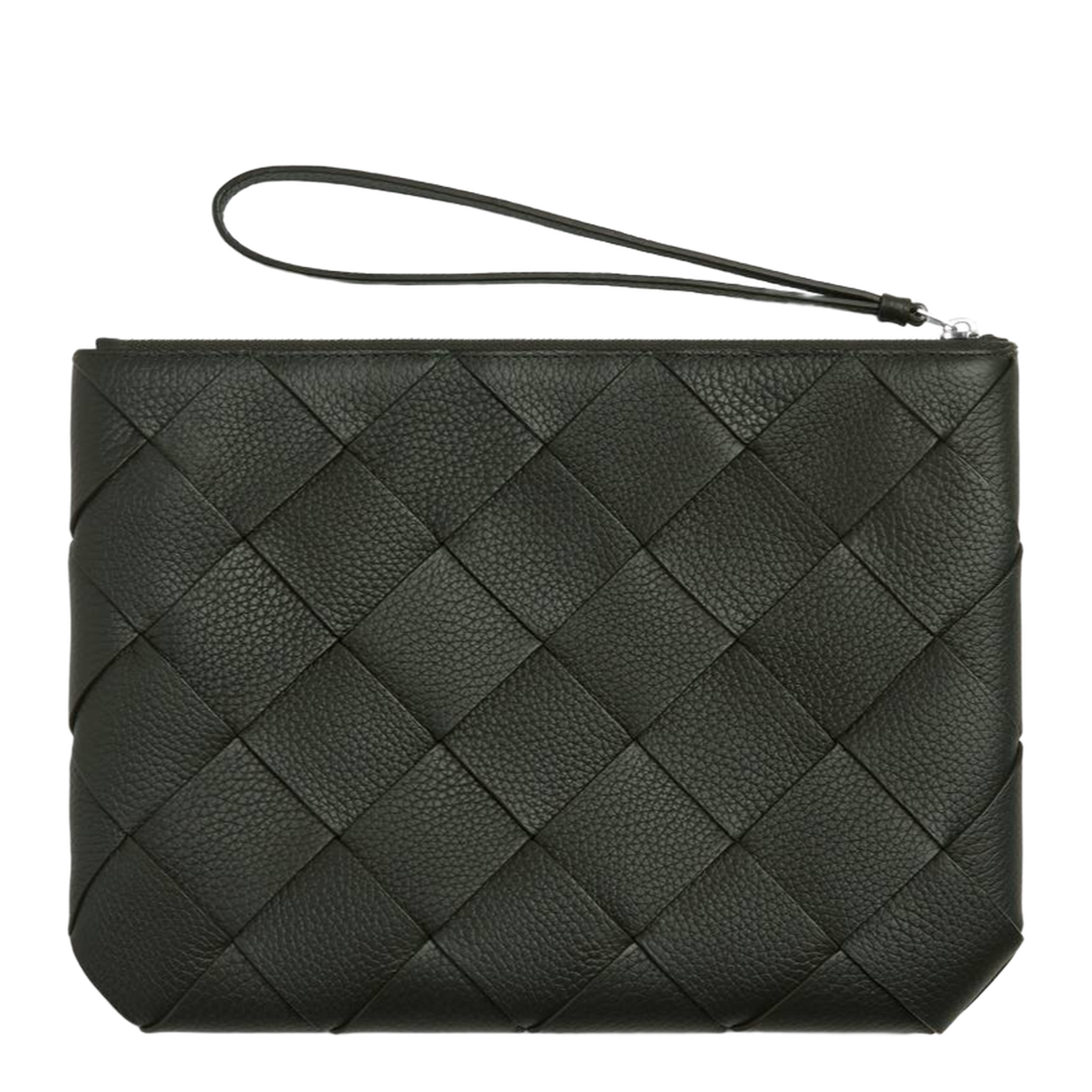 Diago Large Leather Pouch - Dark green