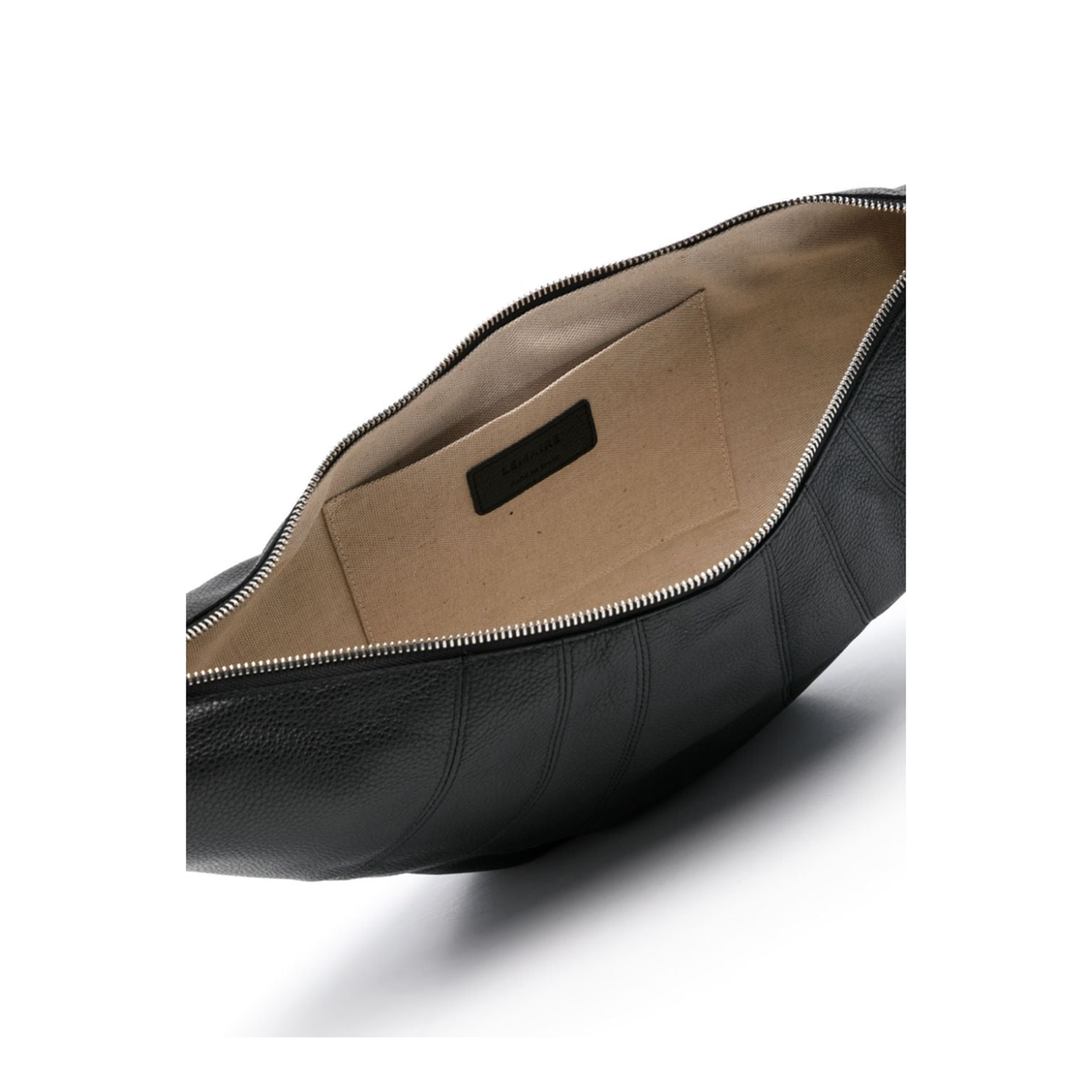 Fortune Croissant Bag Soft Grained Leather Black