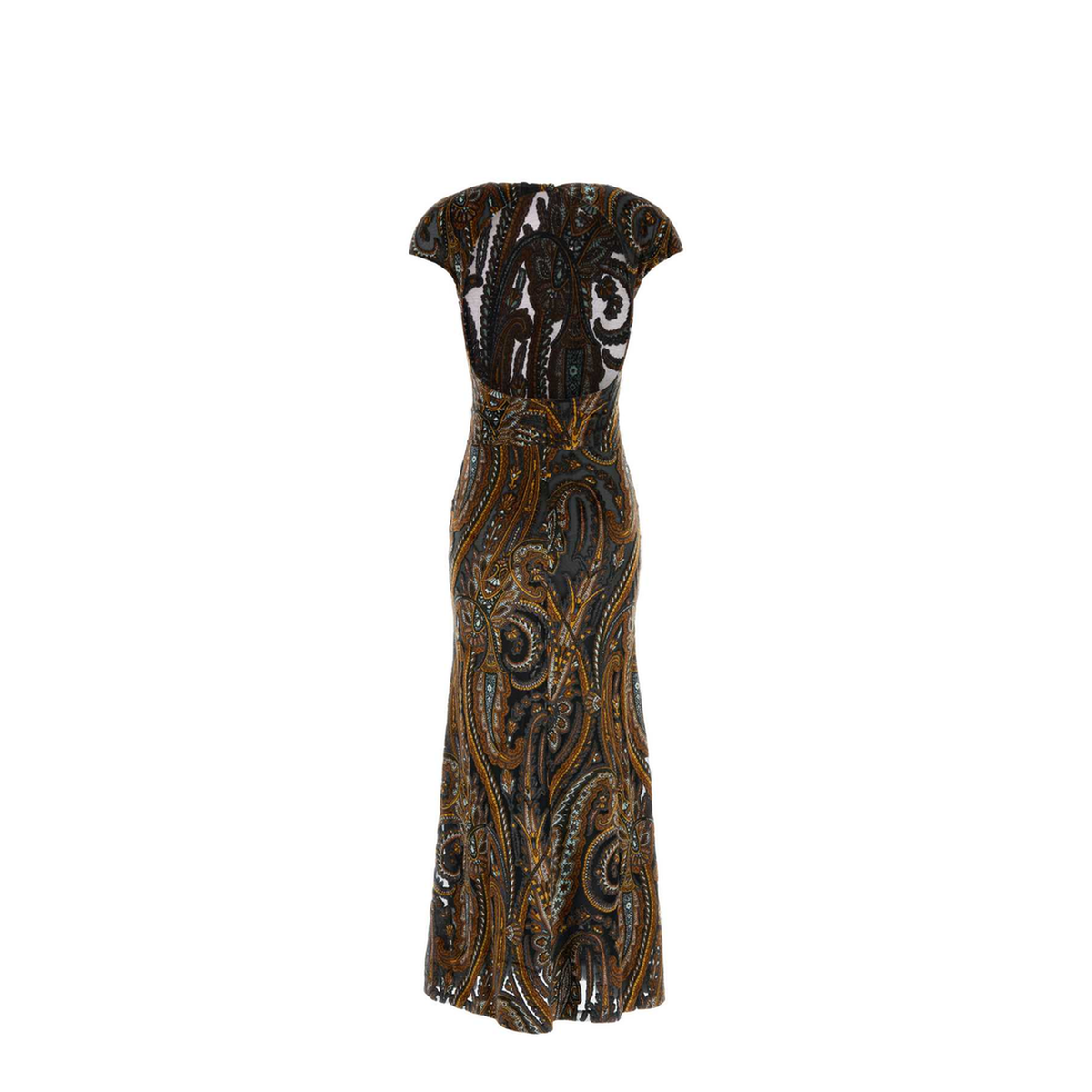 MAYFEYR - Etro - Printed Stretch Velvet Long Dress - WRHA068099JJD1FS9885
