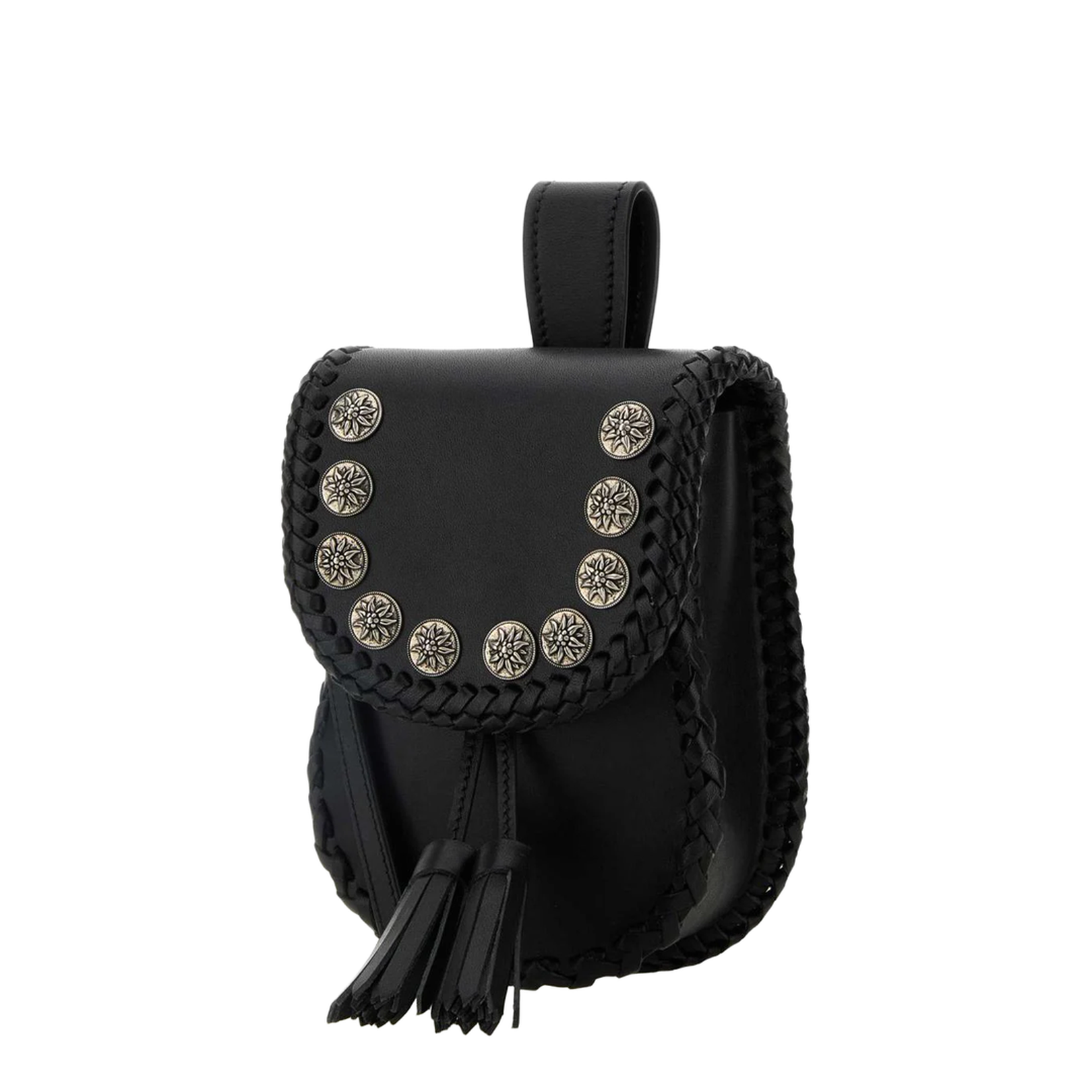 Black Leather Crossbody Bag
