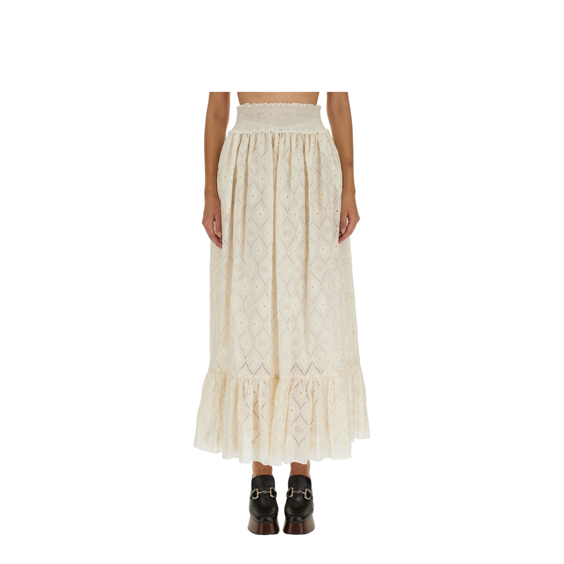 Floral Broderie Anglaise Skirt