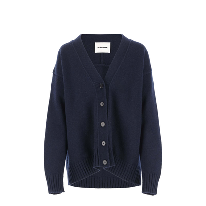 Navy Blue V-neck Cardigan