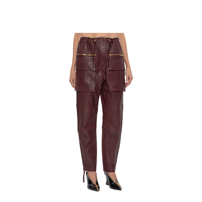 Lambskin Cargo Pants Leather