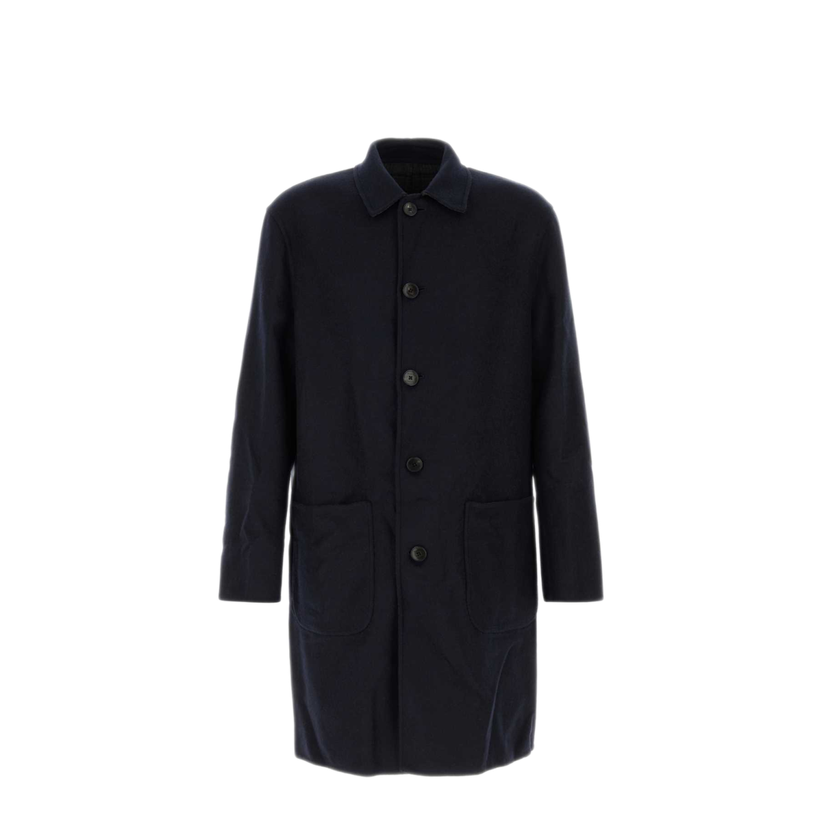 MAYFEYR - Etro - Navy Blue Wool Blend Reversible Coat - MRAA003599TUBR9B0339