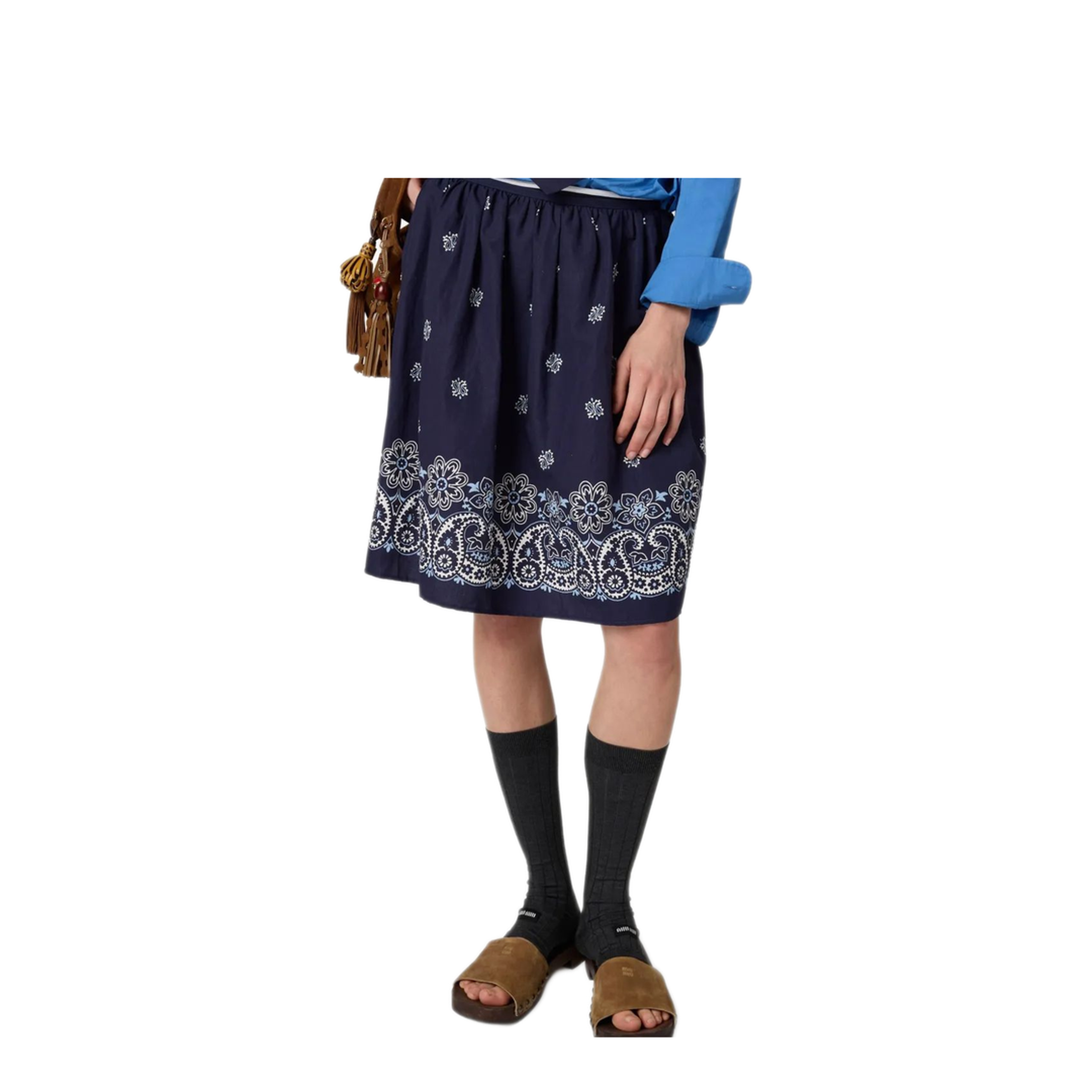 MAYFEYR - Miu Miu - Flame Poplin Skirt - MG2425SOOO17X0F022X