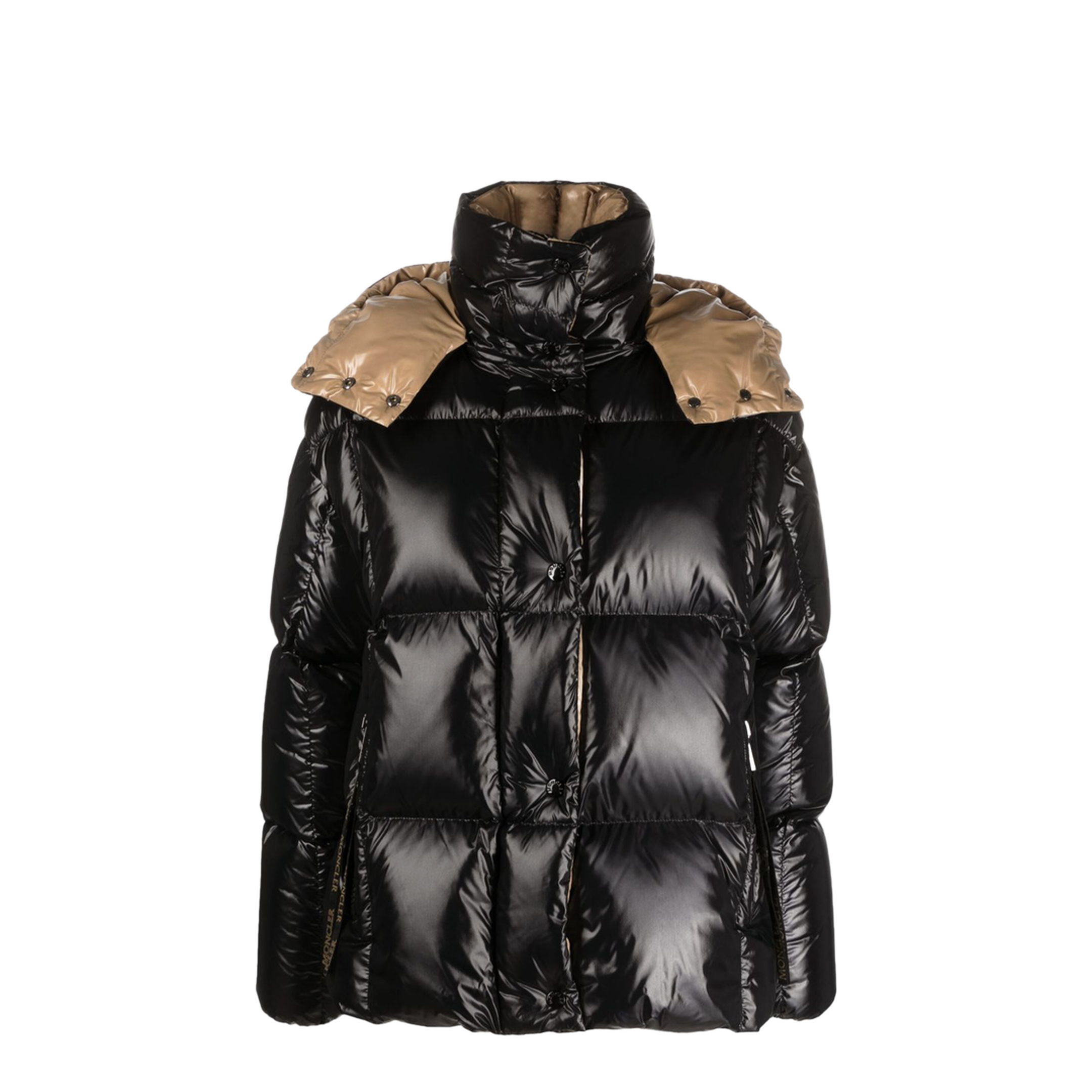 Black Parana Hooded Short Down Jacket