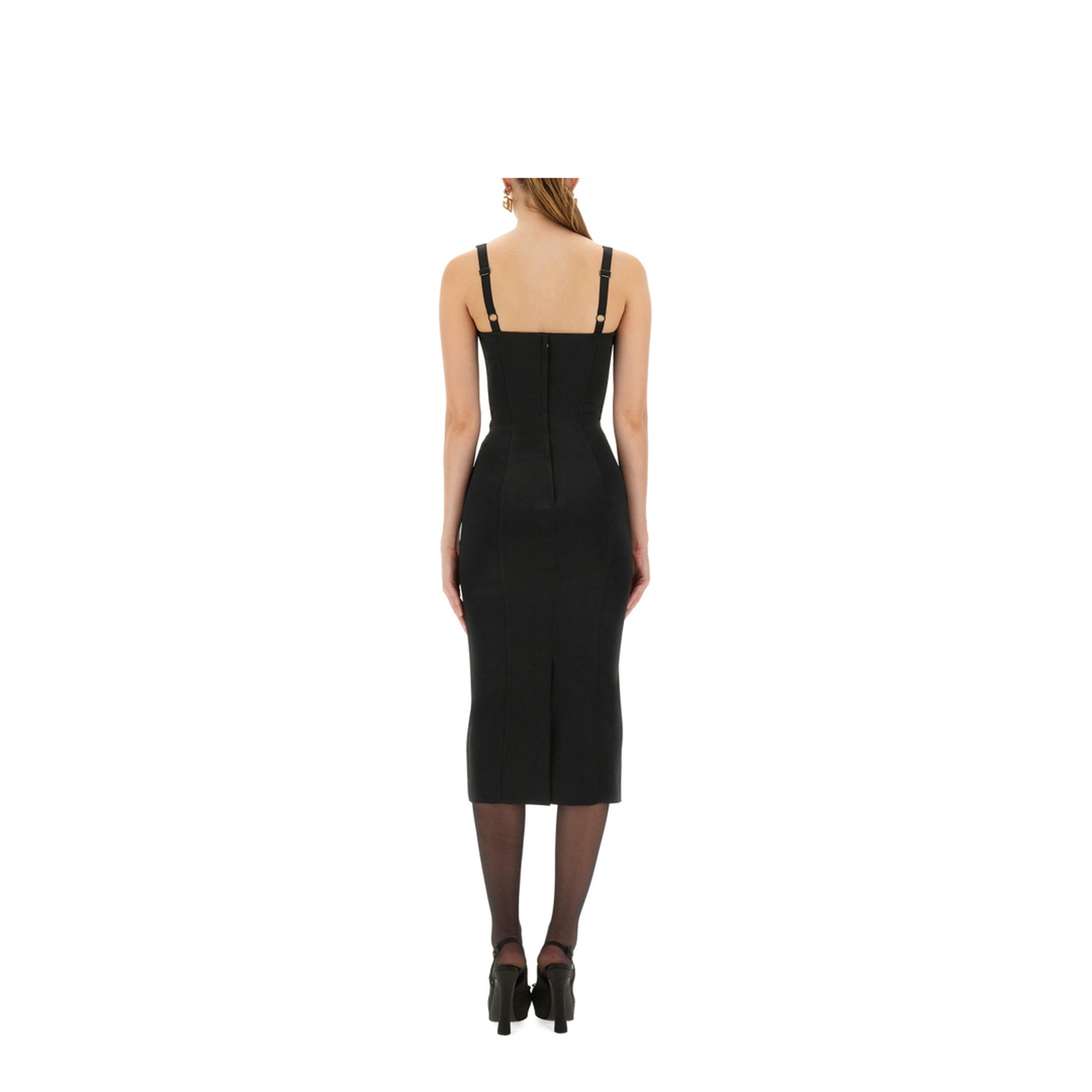 Satin Bustier Longuette Dress