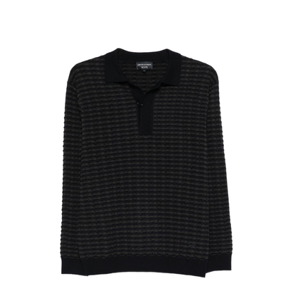 Icon Virgin-Wool Jumper with Polo-Shirt Collar