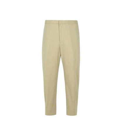 Beige Virgin Wool Trousers