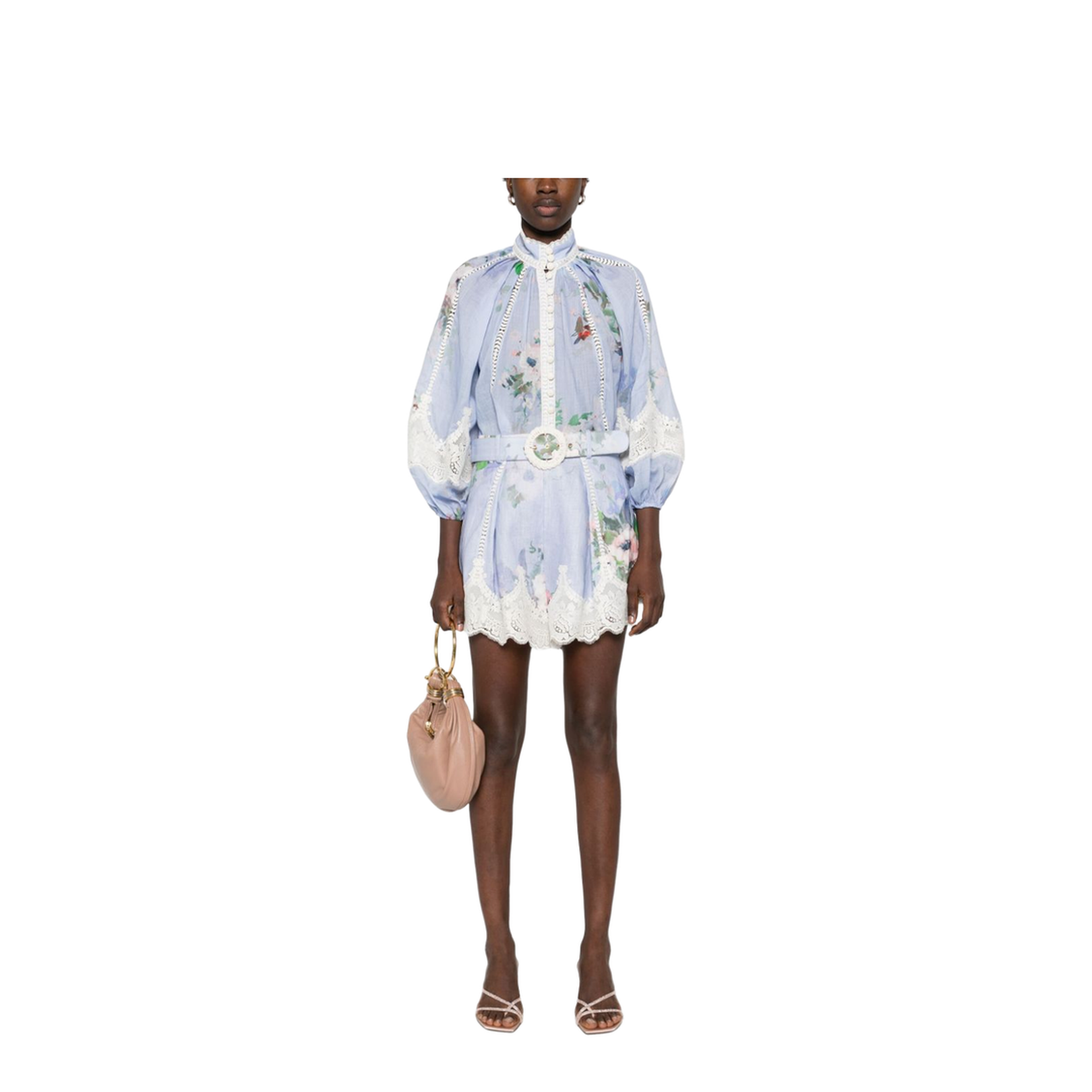 Light Blue Linen Shorts
