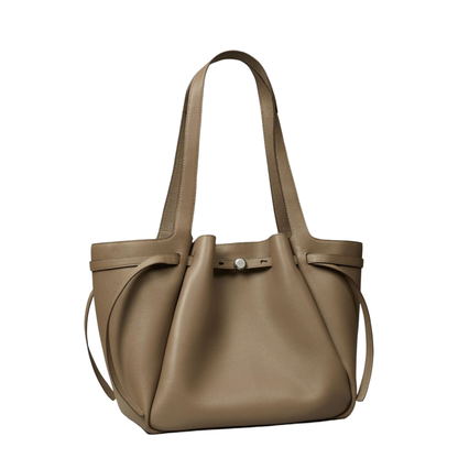 Romy Pebbled Leather Tote - Wild Mushroom