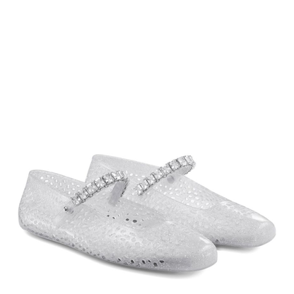 MAYFEYR - Jimmy Choo - Flat Shoes Silver - THEJELLYNTXCLEARSILVERMIXCRYSTAL