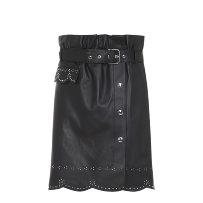 MAYFEYR - Marni - Black Leather Midi Skirt - GOMX0883UXULA77200N99