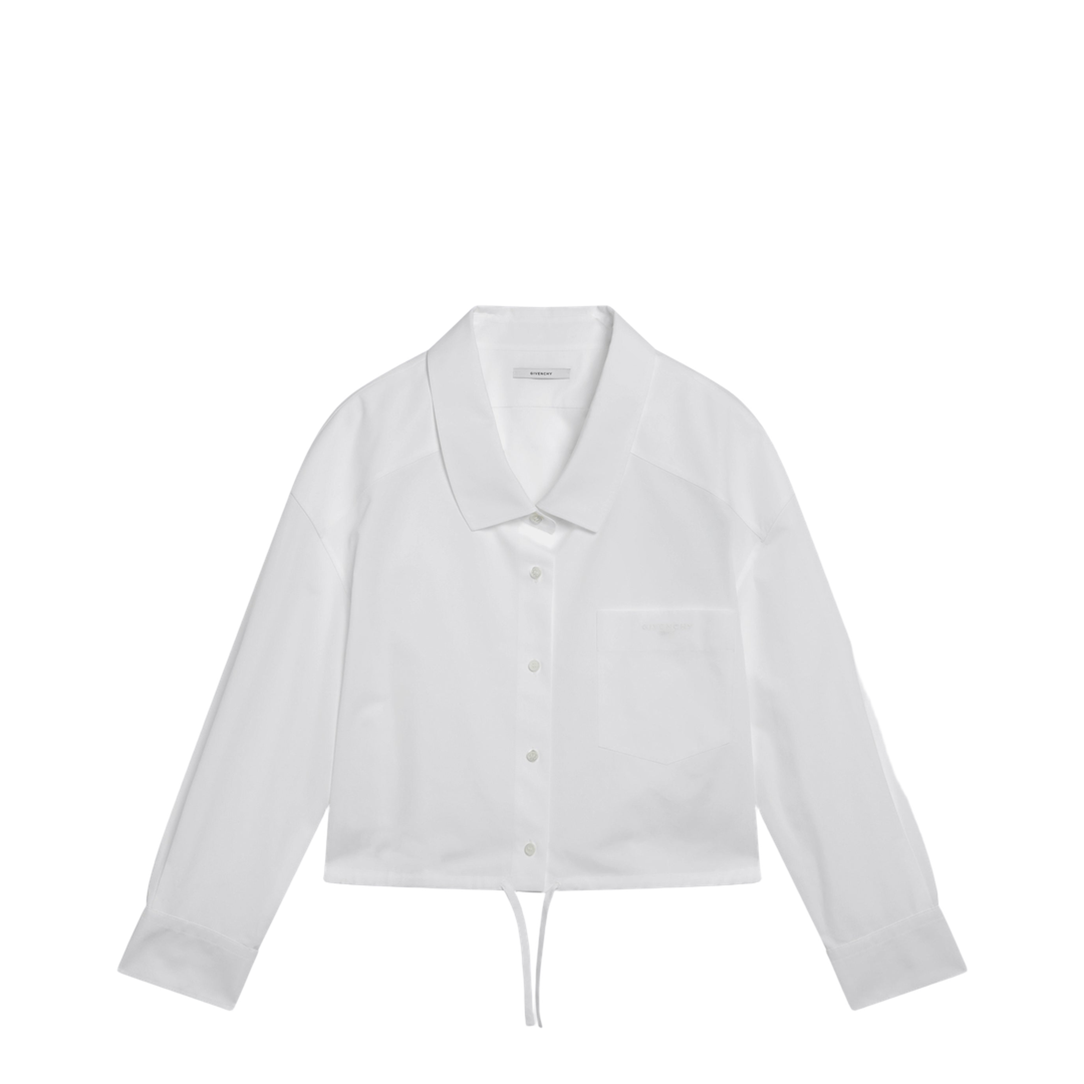 White Short Poplin Shirt