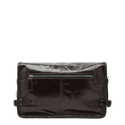 Dark Brown Leather Shoulder Bag