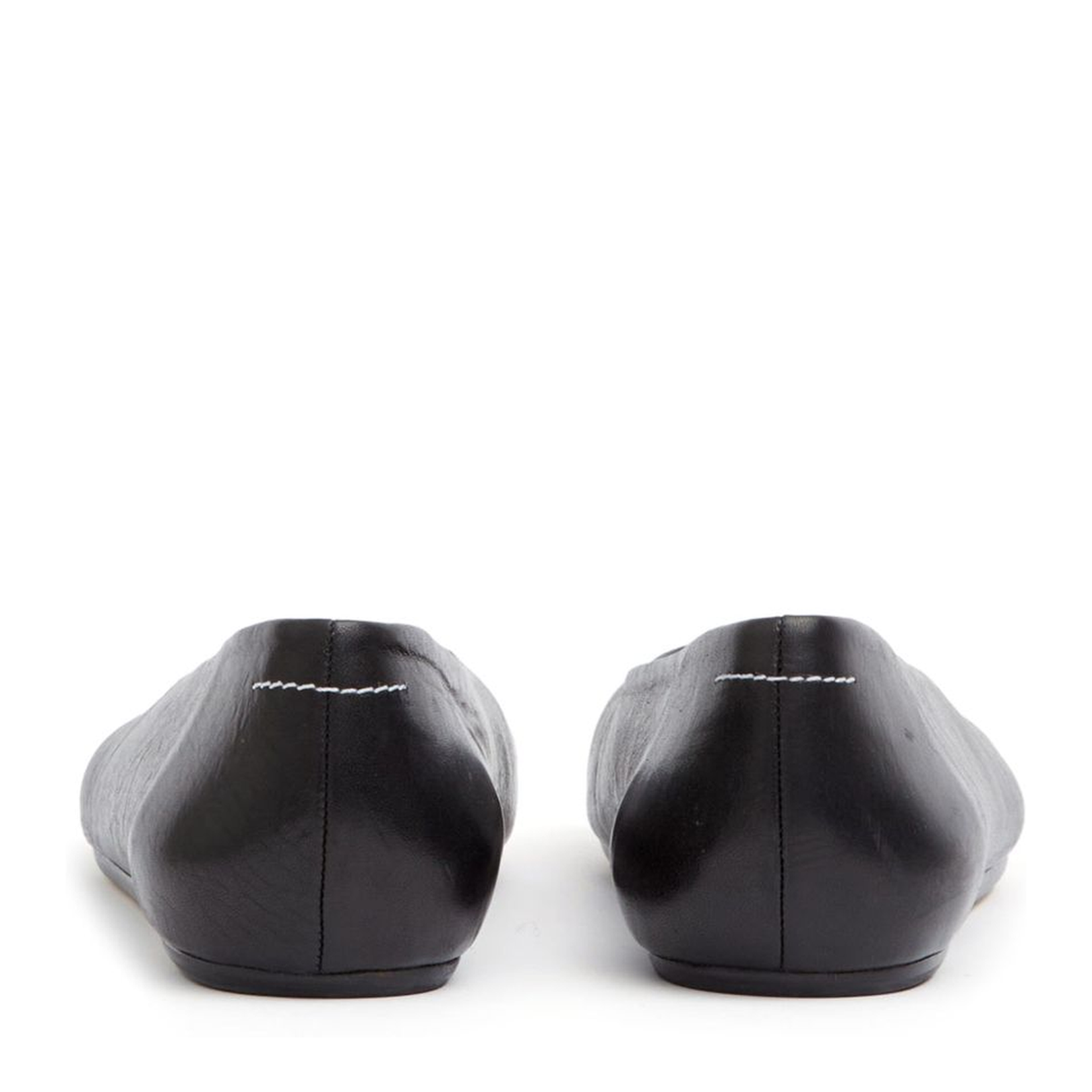 Leather Ballet Flats - Black