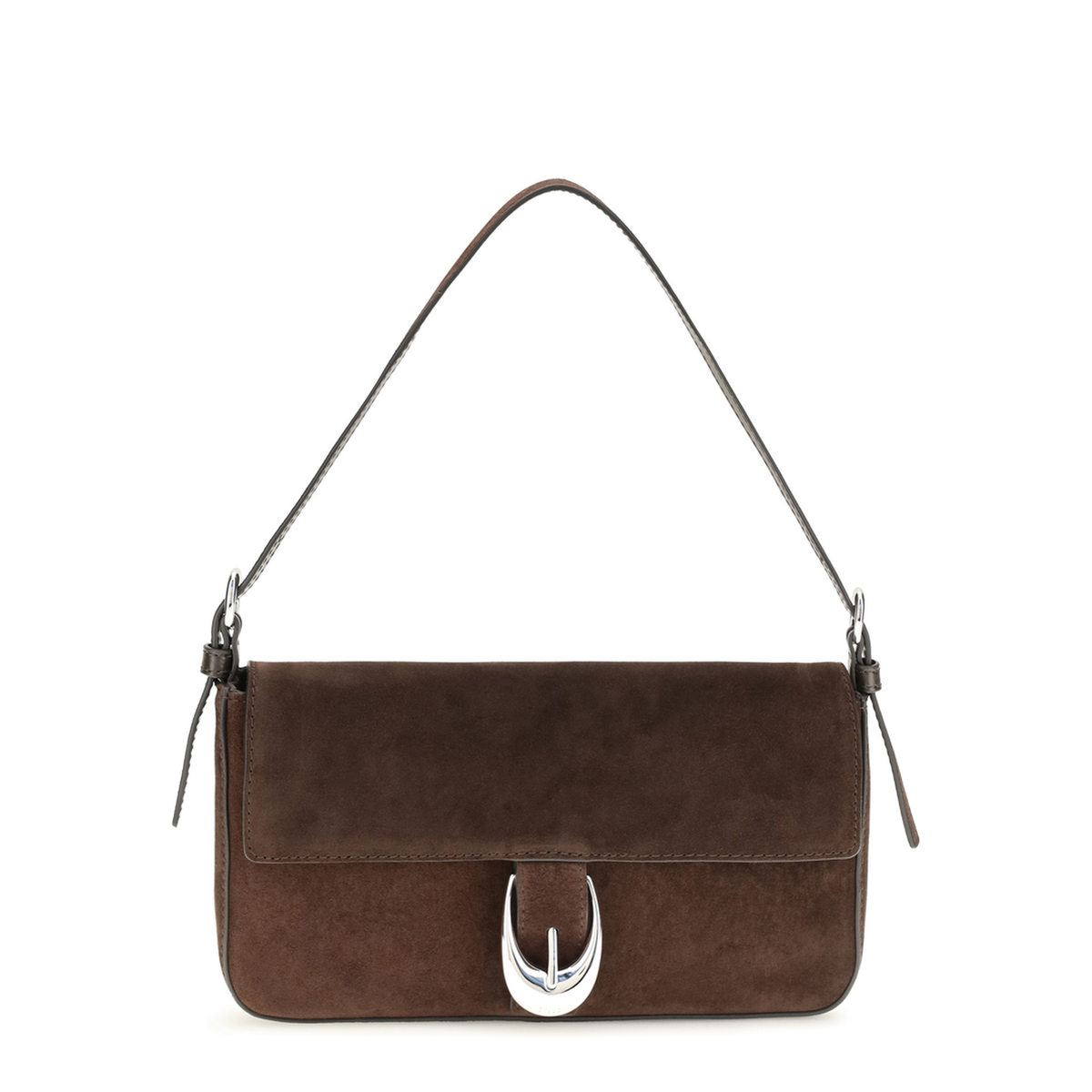 Medium Calf Leather Shoulder Bag - Espresso