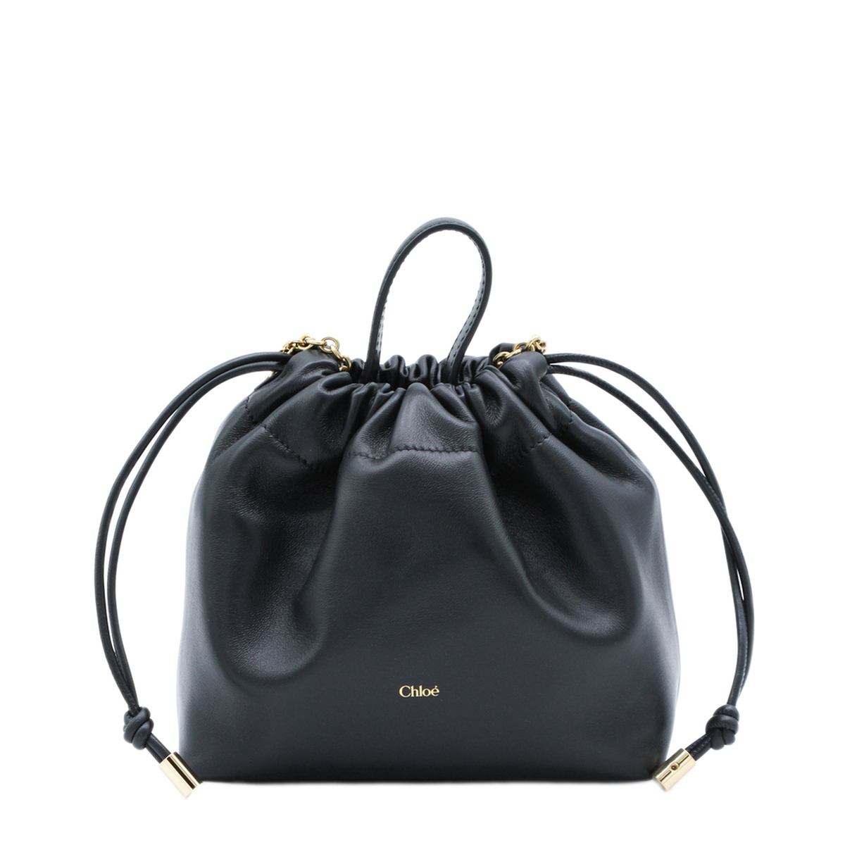 Icons Mini Lambskin Shoulder Bag - Black