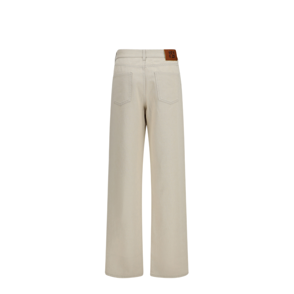 Beige Denim Trousers