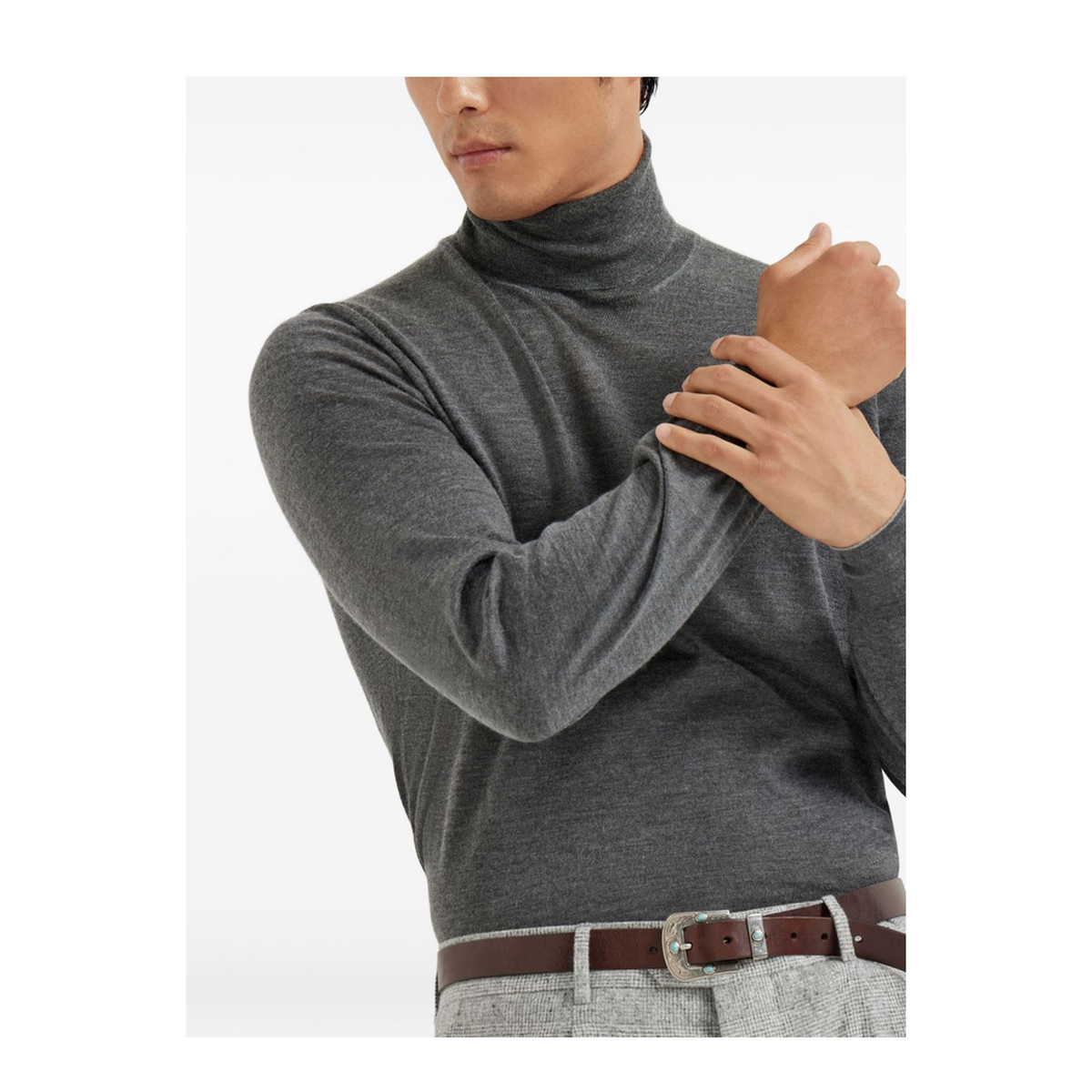 Lightweight Turtleneck Cashmere and Silk Sweater