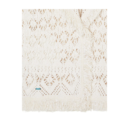 MAYFEYR - Alanui - Ivory Open Knit Cardigan - LWHB064R26KNI024OFOF