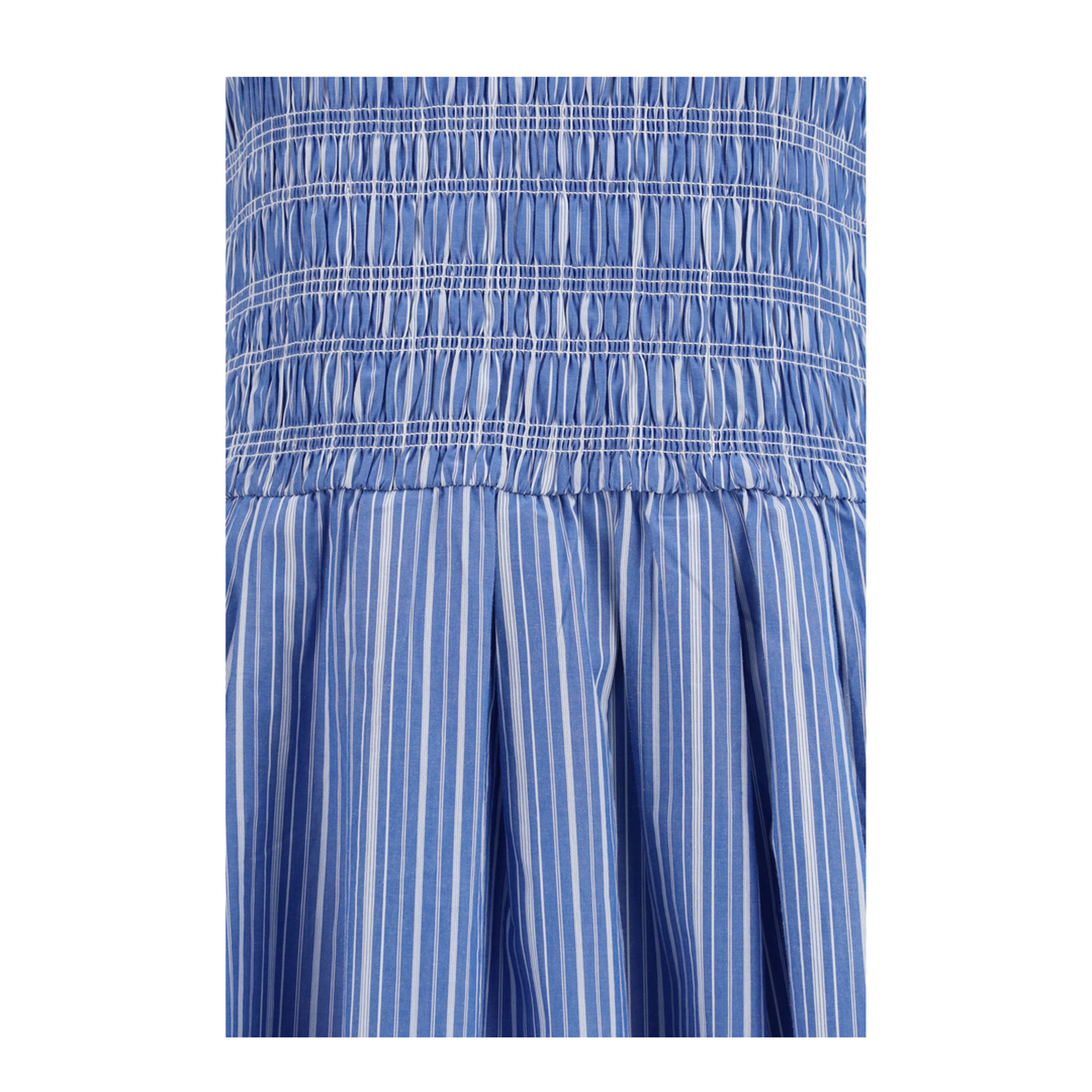 MAYFEYR - Ganni - Striped Cotton Dress With Puff Sleeves - A1030646