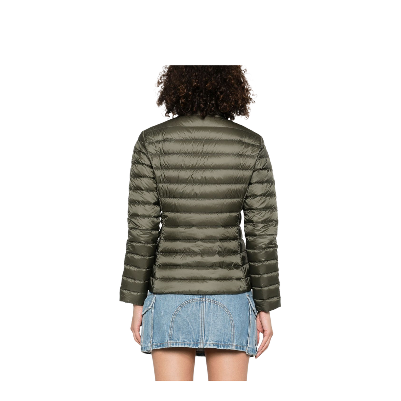 Olive Green Igelle Short Down Jacket