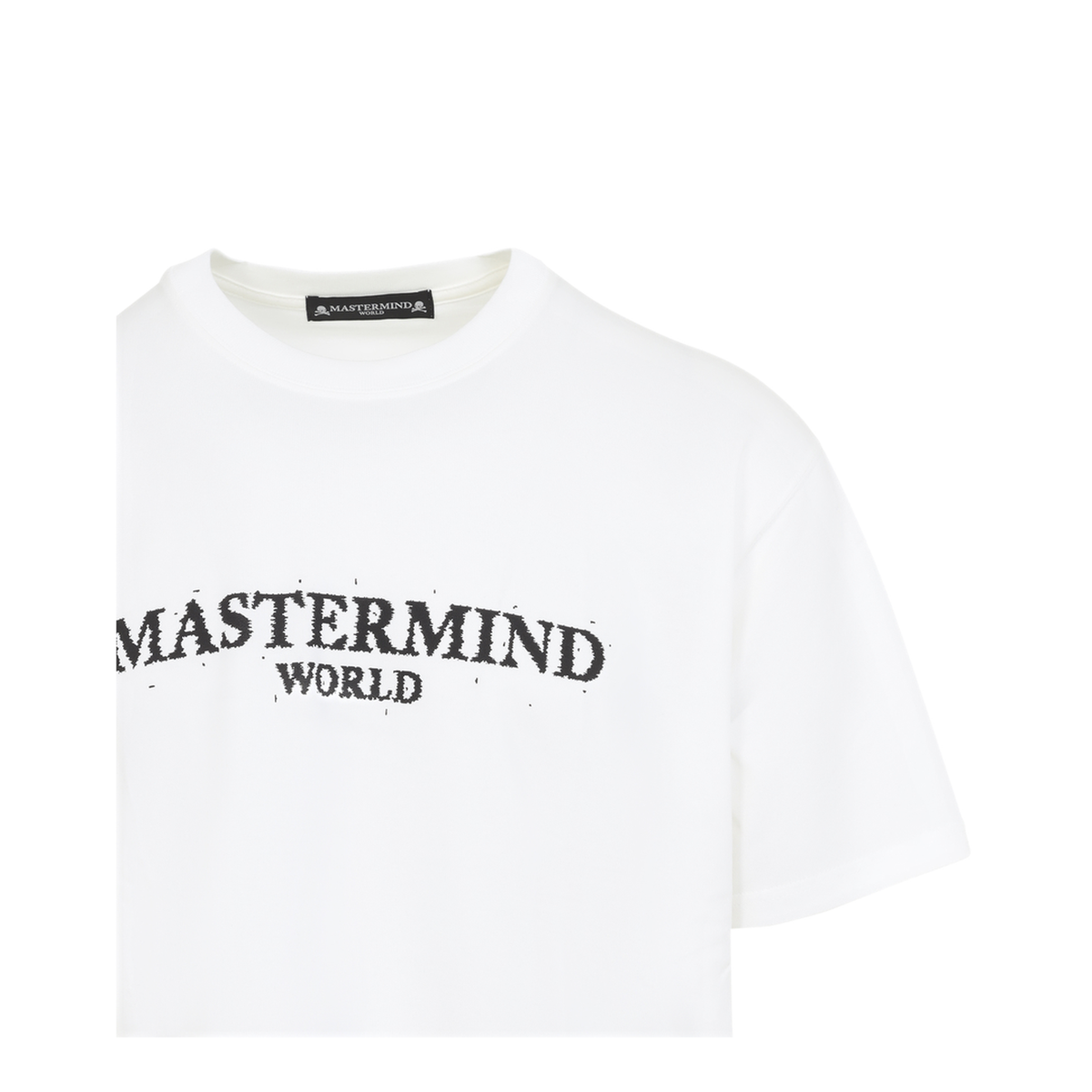 MAYFEYR - MASTERMIND WORLD - Noise Logo Ss Tee - MW26SE2TS045017WHITE
