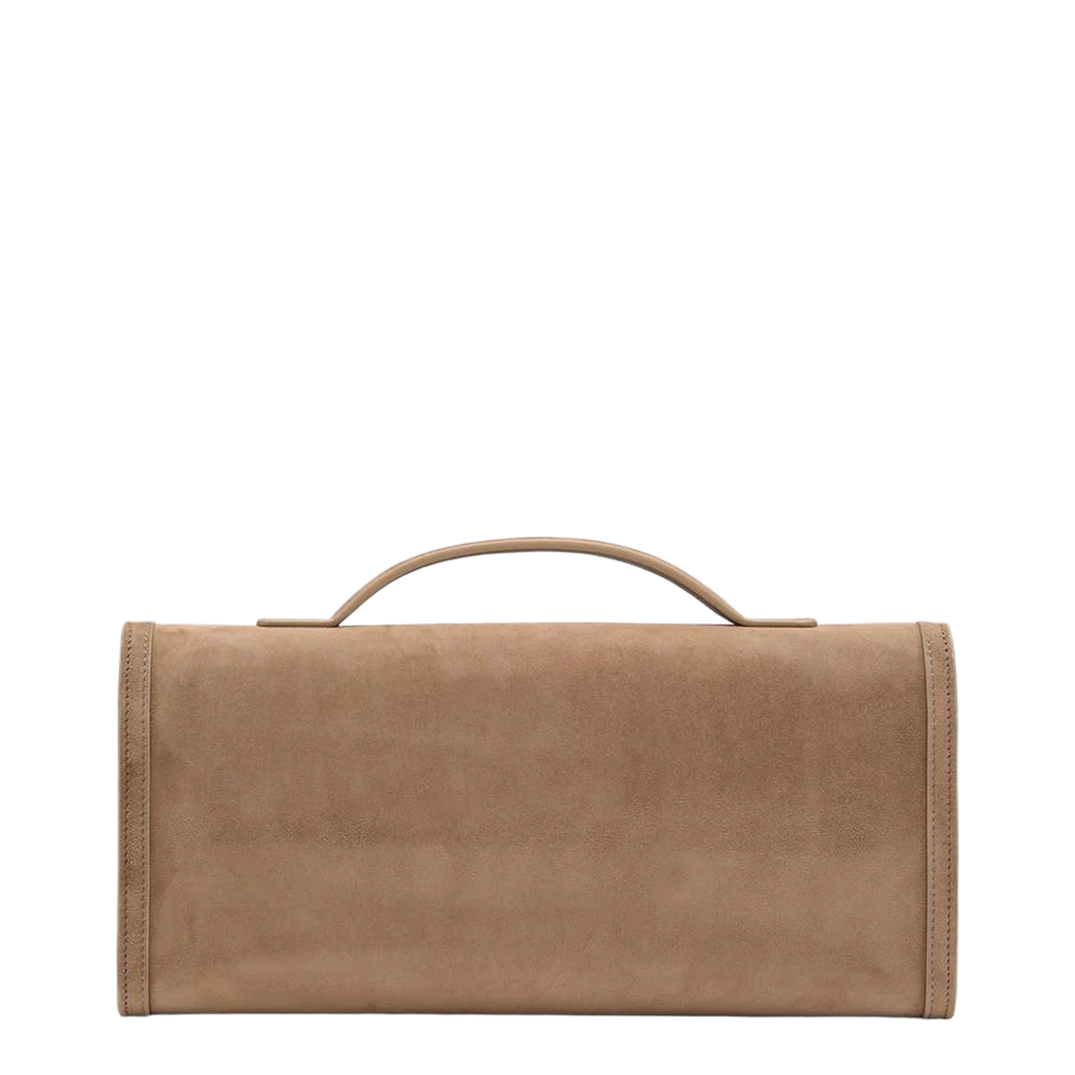 Belle Vivier Clutch Suede Brown