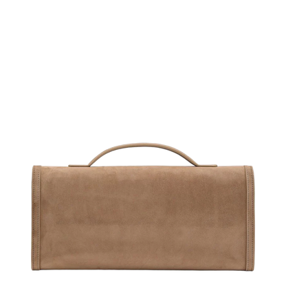 Belle Vivier Clutch Suede Brown