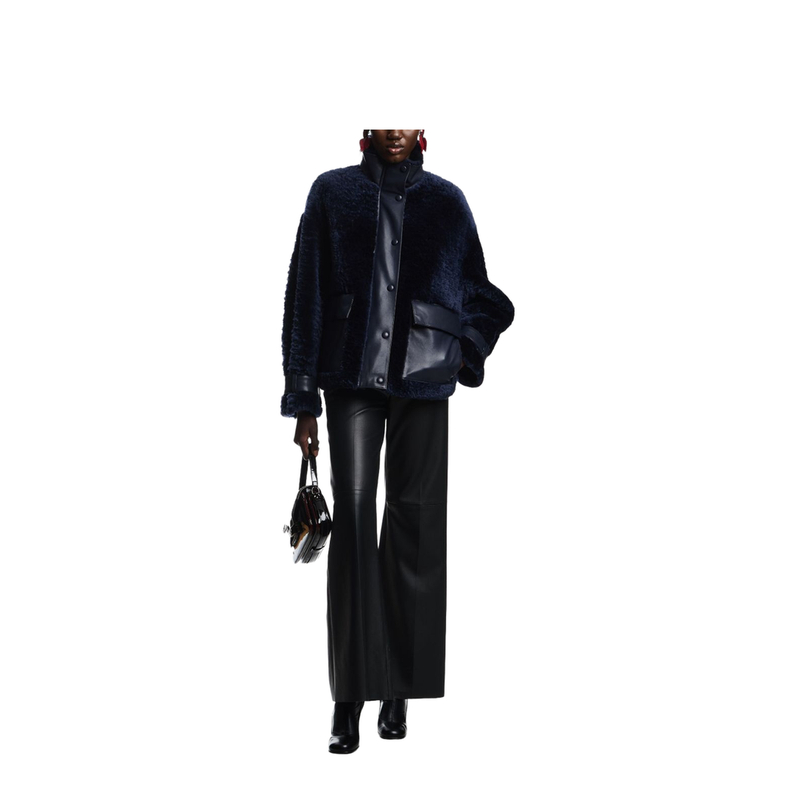 Flared Leg High Waist Trousers