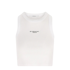 Cropped Tank Top With Logo