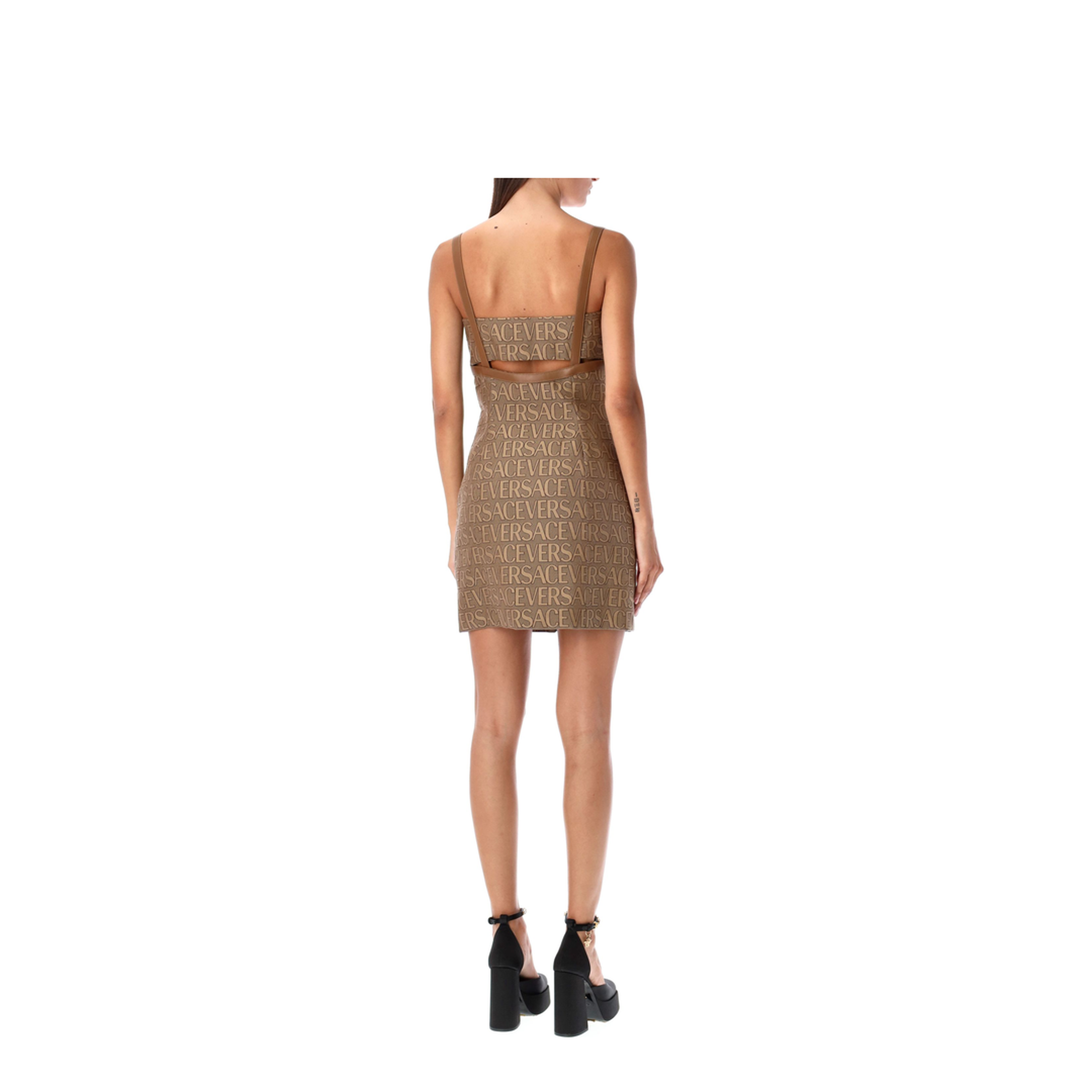 Canvas Logo Leather Dress