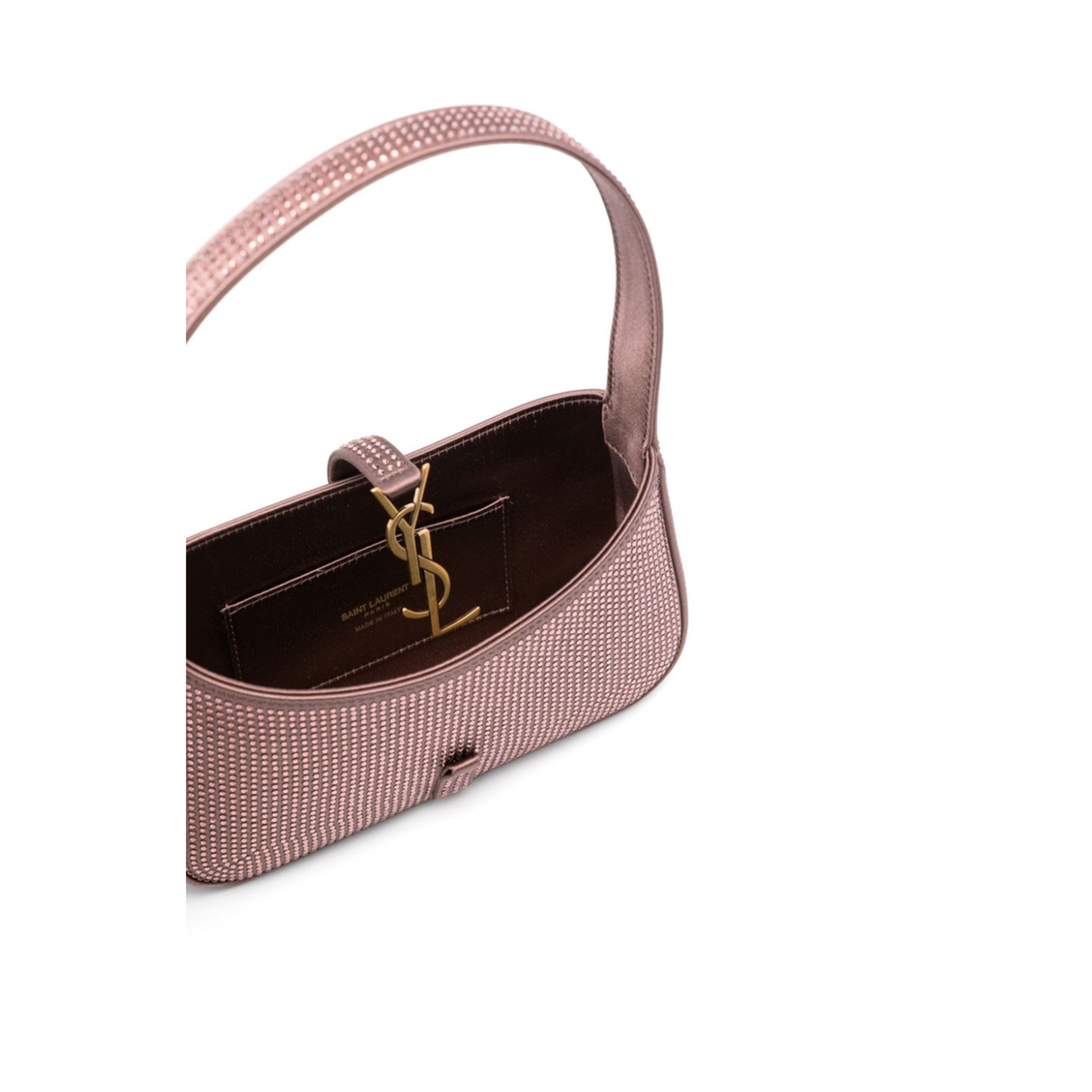 Le 5 à 7 Mini Satin and crystals Shoulder Bags - Pastel pink