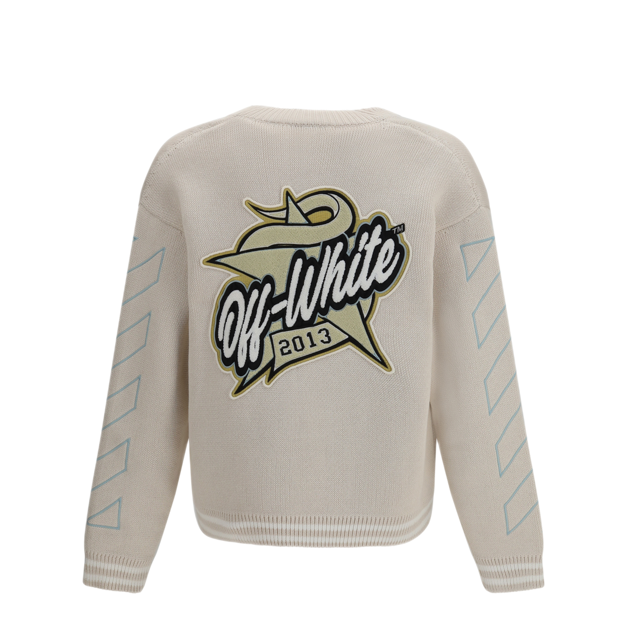 MAYFEYR - Off-White - Star Logo Diagonal Varsity Cardigan - 44MHB019S26K0011101010