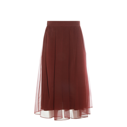 MAYFEYR - Brunello Cucinelli - Red Silk Skirt - MP940G4096C9813