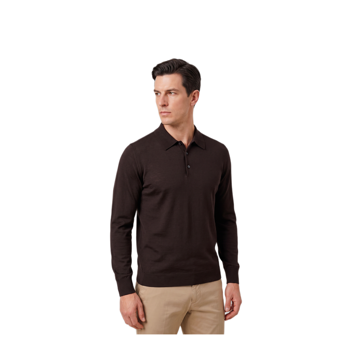 MAYFEYR - John Smedley - Belper Polo In Faulkner Brown - BELPERFOULKNERBROWN