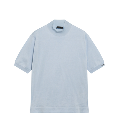 MAYFEYR - Prada - Light Blue Short-Sleeve Cotton Top - UMR681OOO1811F0012