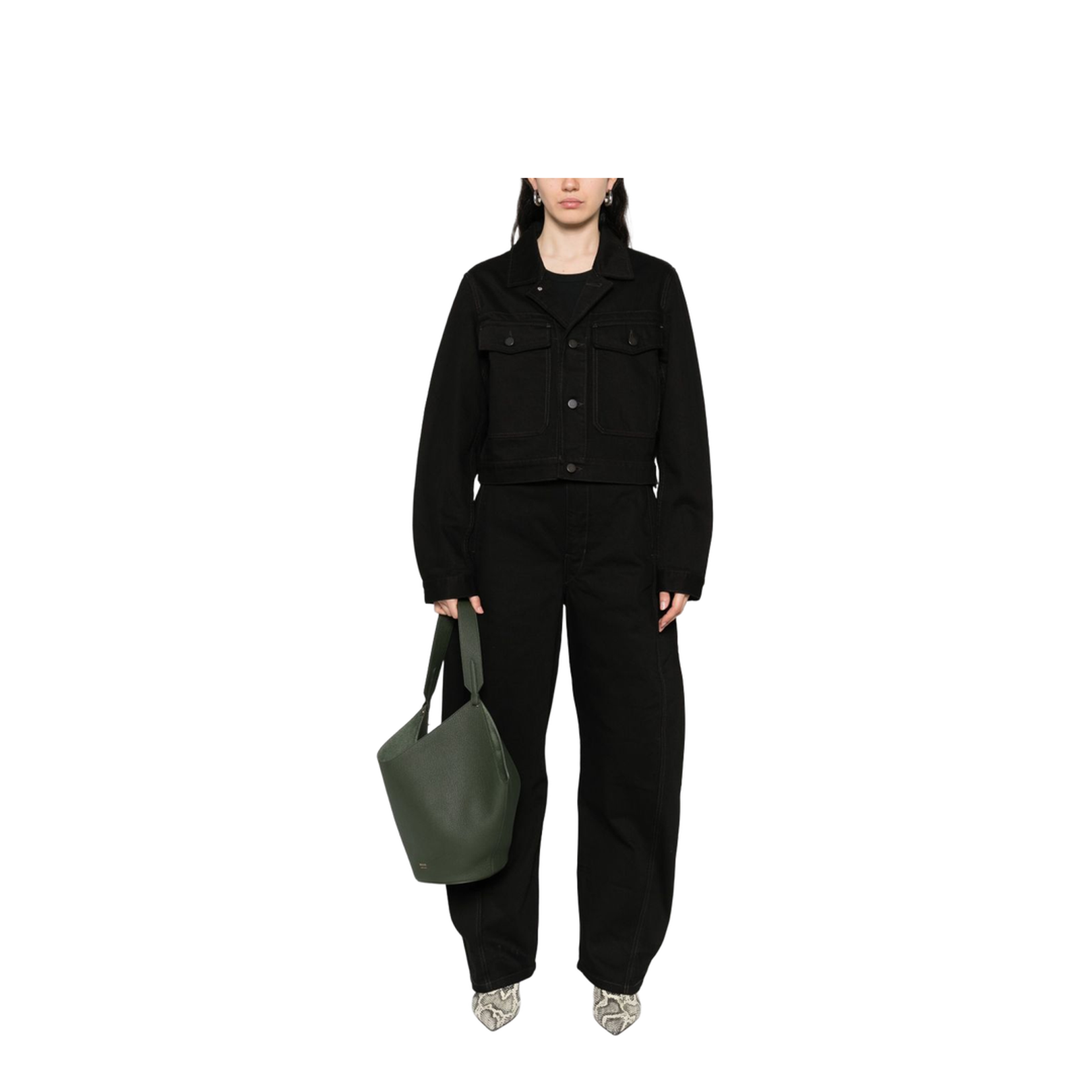 Black Maxi Barrel Workwear Pants