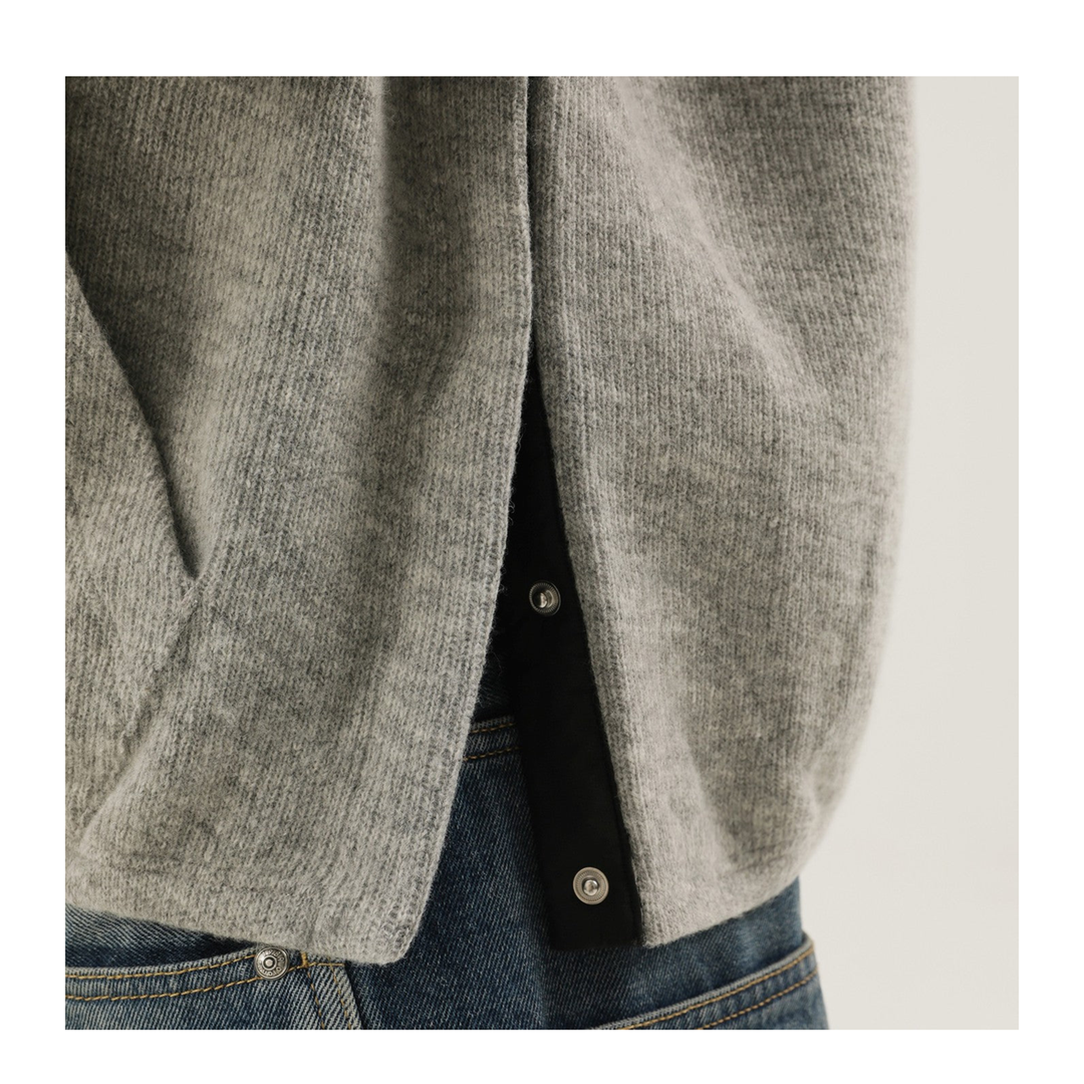 MAYFEYR - 1989 STUDIO - Gray Knitted Hoodie - F04MEM001JER0011300