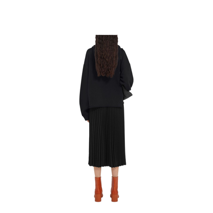 Black Cotton Hoodie