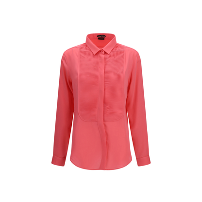 MAYFEYR - Tom Ford - Tuxedo Shirt In Silk With Pleated Bib - CA3345FAX1507