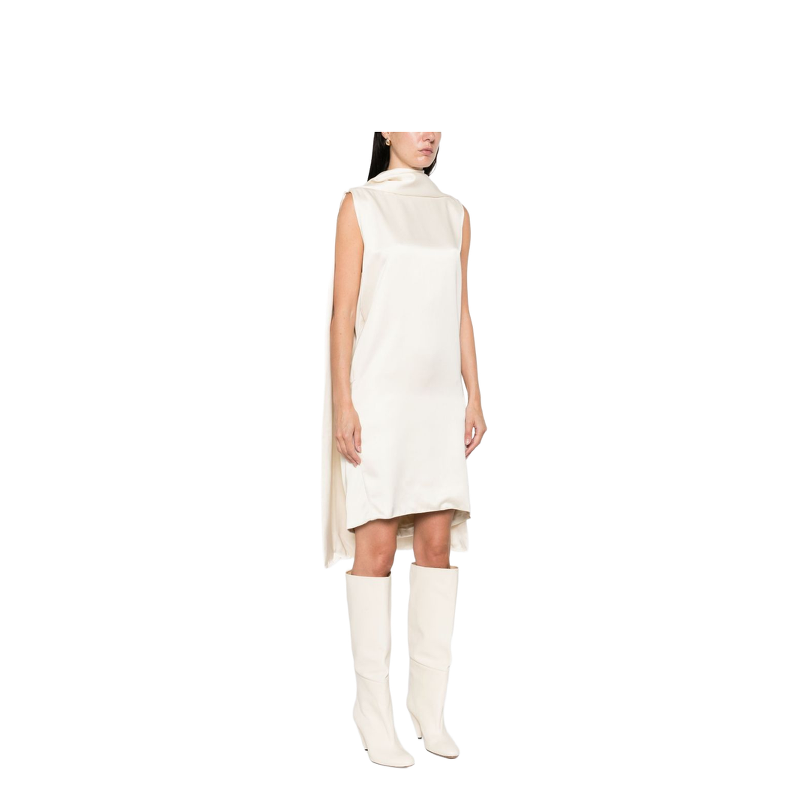 Cocoon Scarf Dress Black