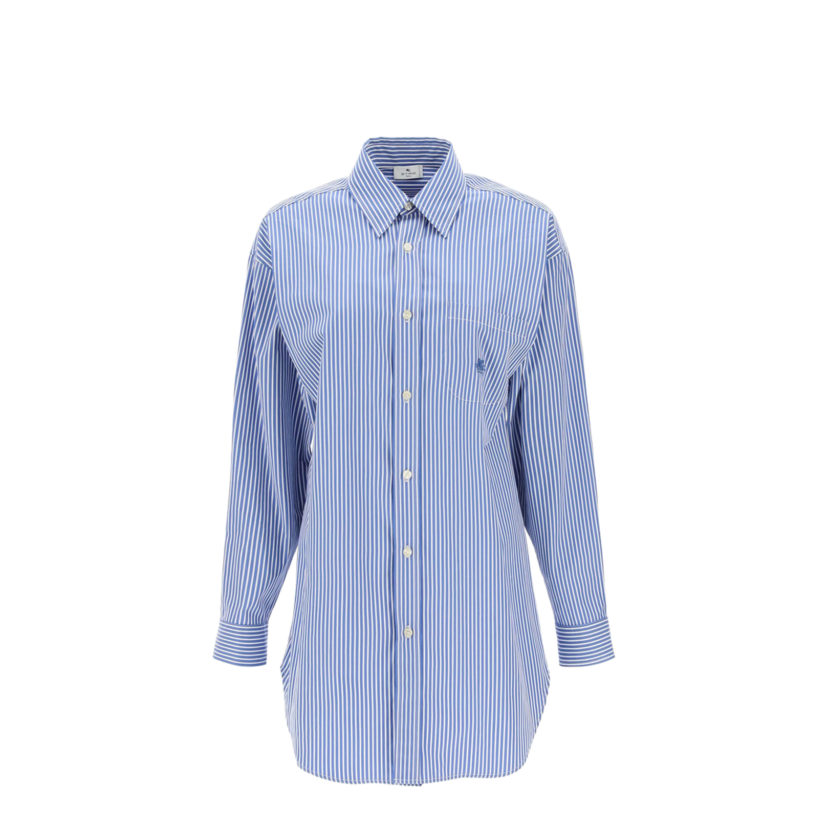 Cotton Shirt with Frontal Logo Embroidery