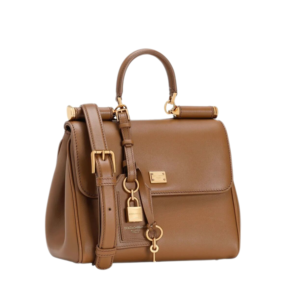 My Sicily Small Calfskin Handbag - Brown