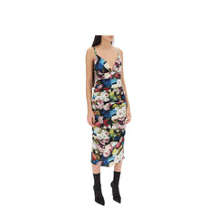 Dolce & Gabbana nocturnal flower draped midi dress